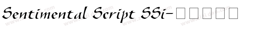 Sentimental Script SSi字体转换